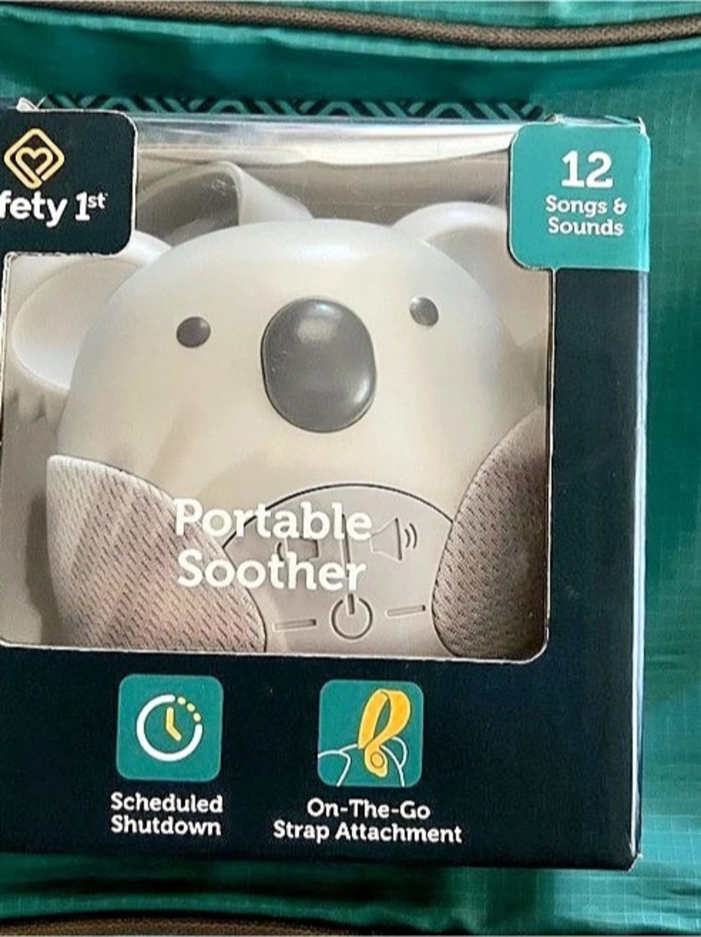Safety 1st Koala Portable Soother, White & Gray NWT
